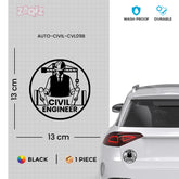 Professional Civil Engineer Car Window Decal